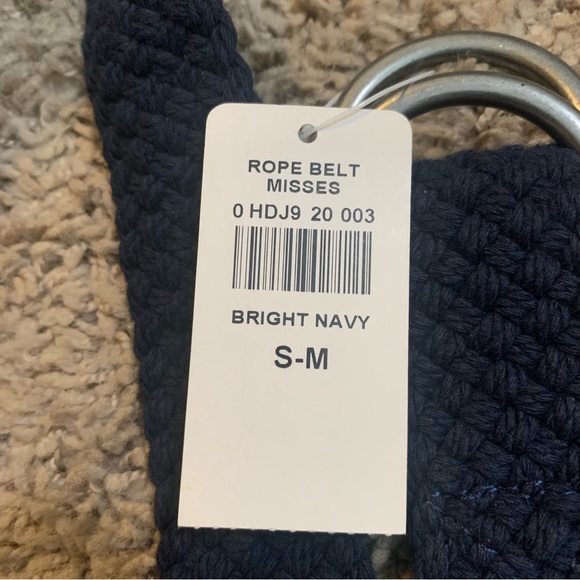 NWT L.L. Bean Bright Navy Rope Belt S/M Small Medium - Picture 3 of 4